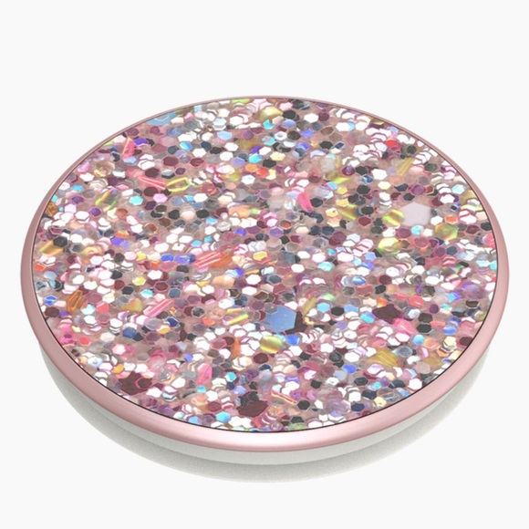 POPSOCKET Pink Crushed Glitter Sparkle Bling Premium PopGrip Phone Stand - Picture 2 of 12